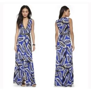 Diane Von Furstenberg Orchid Silk Maxi Dress size 4